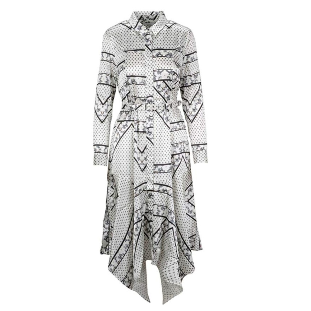 Ganni White Patchwork Dress NWT